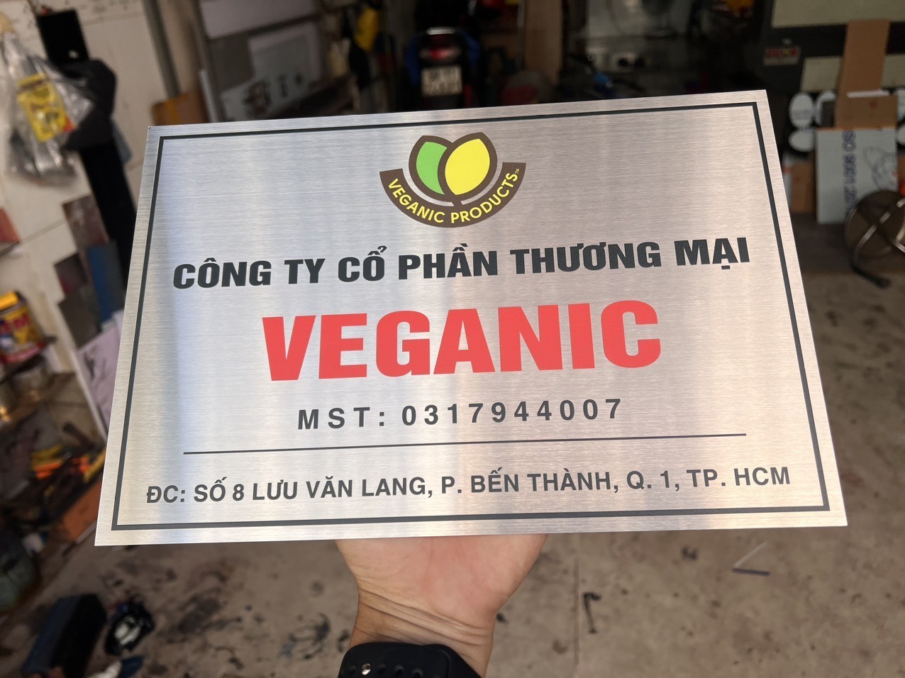 Bảng Công Ty Inox Xước Bạc