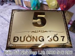 Bảng Số Nhà Vàng đồng Cao Cấp